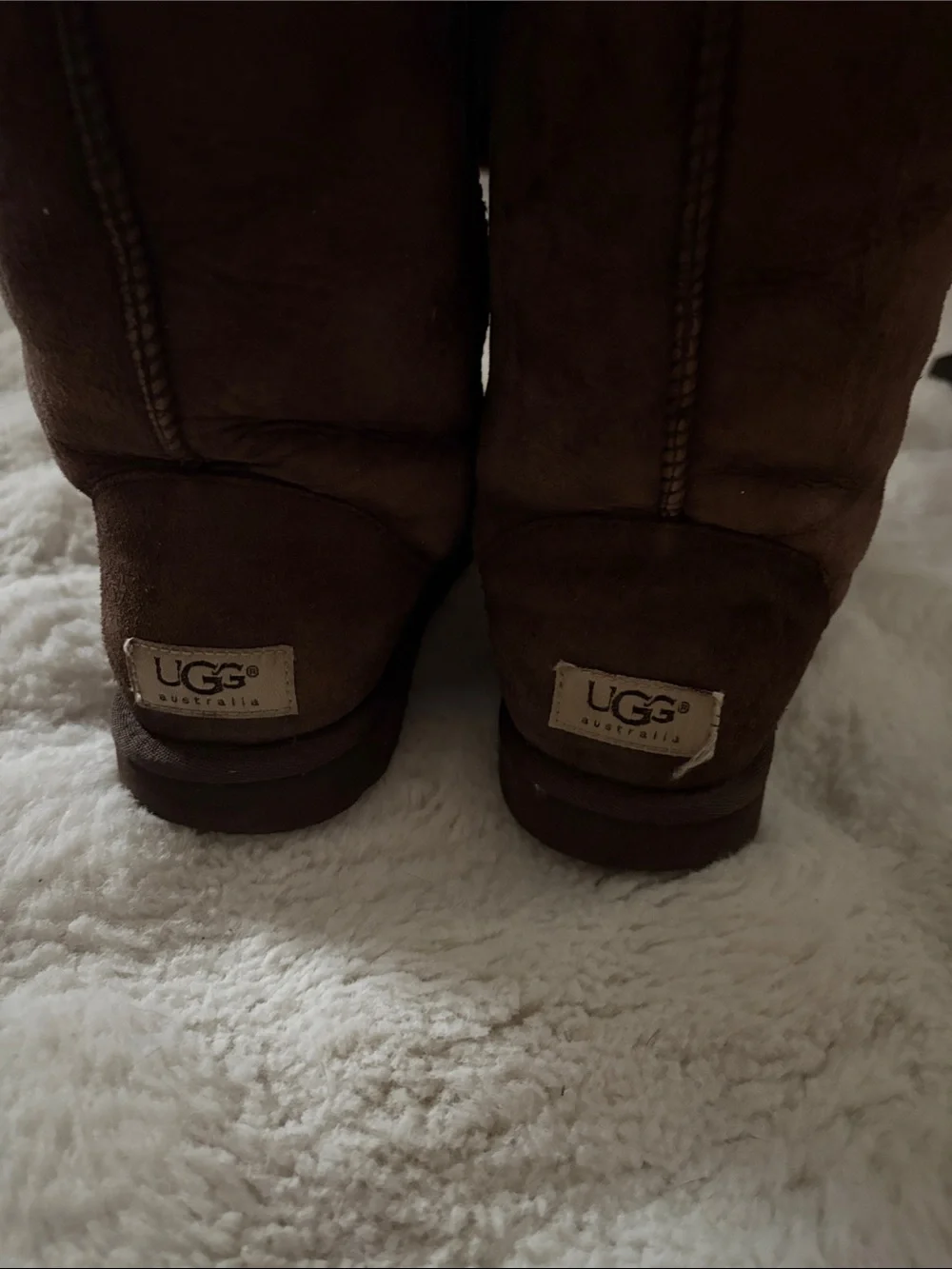 UGG Chestnut Short Suede Shearling Boots